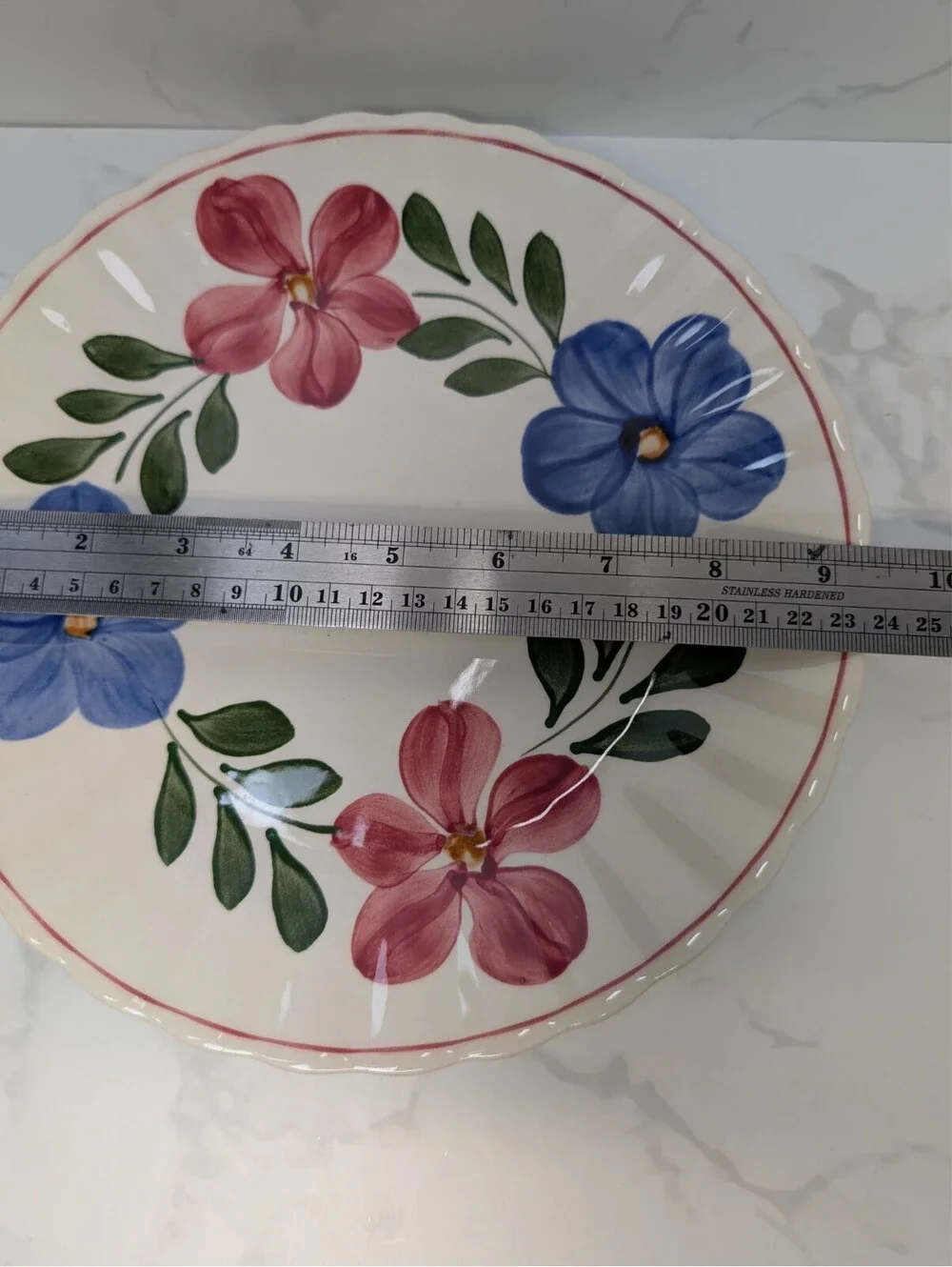 Blue Ridge Laurel Wreath Dinner Plates Set of 4 9.5